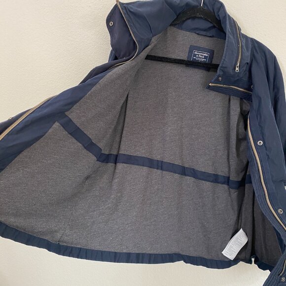 Abercrombie & Fitch Navy Cinched Waist Utility Anorak Jacket Size Small - Picture 6 of 9
